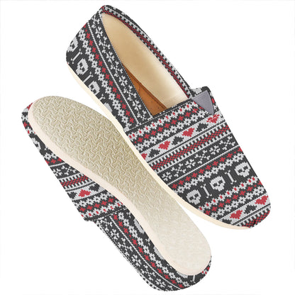 Skull Knitted Pattern Print Casual Shoes