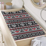 Skull Knitted Pattern Print Changing Pad Cover