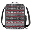 Skull Knitted Pattern Print Crossbody Lunch Bag