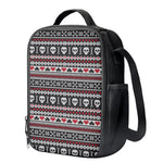 Skull Knitted Pattern Print Crossbody Lunch Bag