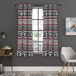 Skull Knitted Pattern Print Curtain