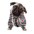 Skull Knitted Pattern Print Dog Zip Up Hoodie