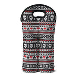 Skull Knitted Pattern Print Double Neoprene Wine Tote