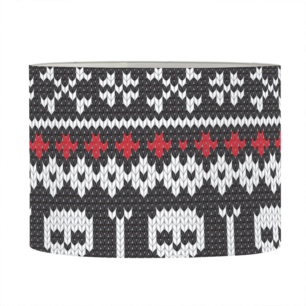 Skull Knitted Pattern Print Drum Lamp Shade