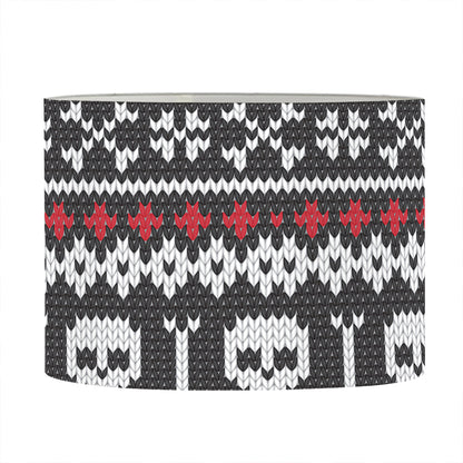Skull Knitted Pattern Print Drum Lamp Shade