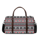 Skull Knitted Pattern Print Duffle Bag