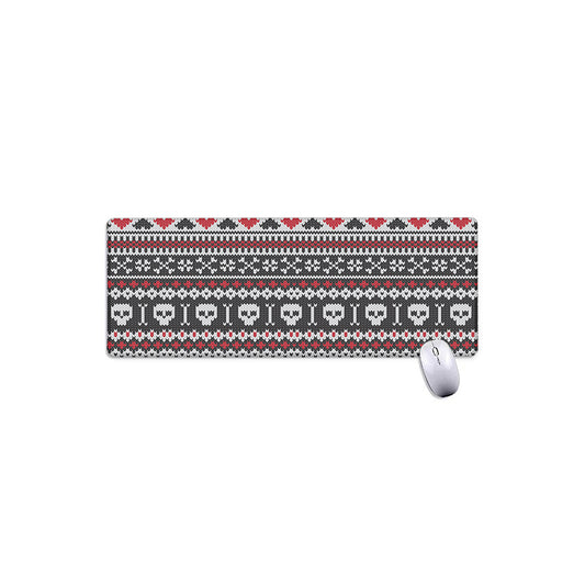 Skull Knitted Pattern Print Extended Mouse Pad