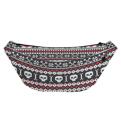 Skull Knitted Pattern Print Fanny Pack