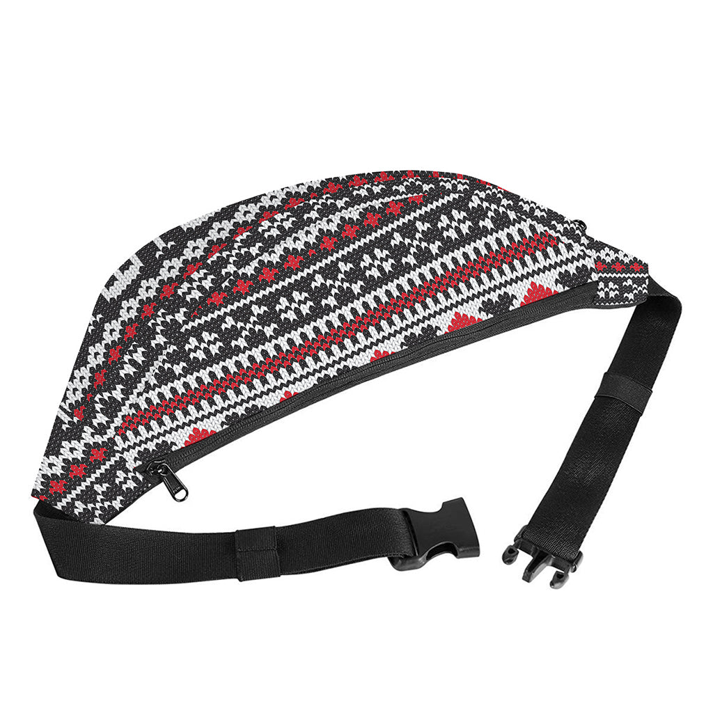 Skull Knitted Pattern Print Fanny Pack