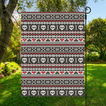 Skull Knitted Pattern Print Garden Flag