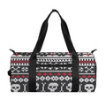 Skull Knitted Pattern Print Gym Bag