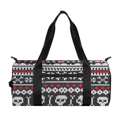 Skull Knitted Pattern Print Gym Bag