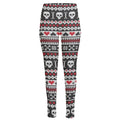 Skull Knitted Pattern Print High-Waisted Pocket Leggings