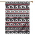 Skull Knitted Pattern Print House Flag