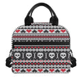 Skull Knitted Pattern Print Insulated Lunch Bag