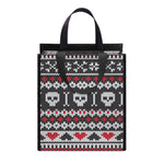 Skull Knitted Pattern Print Insulated Lunch Tote