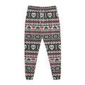 Skull Knitted Pattern Print Jogger Pants