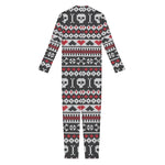 Skull Knitted Pattern Print Jumpsuit