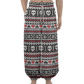 Skull Knitted Pattern Print Lantern Pants