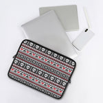 Skull Knitted Pattern Print Laptop Sleeve