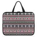 Skull Knitted Pattern Print Laptop Sleeve With Handle