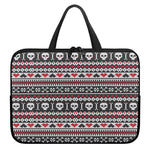Skull Knitted Pattern Print Laptop Sleeve With Handle