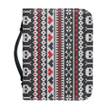 Skull Knitted Pattern Print Leather Bible Cover