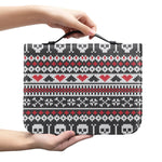 Skull Knitted Pattern Print Leather Bible Cover