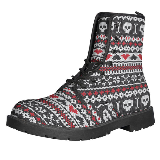 Skull Knitted Pattern Print Backpack