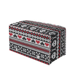 Skull Knitted Pattern Print Leather Tissue Box Cover