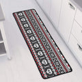 Skull Knitted Pattern Print Long Kitchen Mat