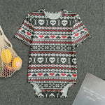 Skull Knitted Pattern Print Men's Bodysuit