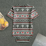Skull Knitted Pattern Print Men's Bodysuit