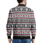Skull Knitted Pattern Print Men's Bomber Jacket