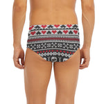 Skull Knitted Pattern Print Men's Briefs