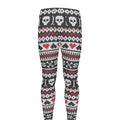 Skull Knitted Pattern Print Men's Leggings