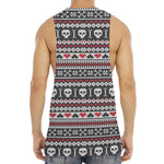 Skull Knitted Pattern Print Men's Muscle Tank Top