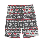 Skull Knitted Pattern Print Men's Sports Shorts