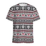Skull Knitted Pattern Print Men's Sports T-Shirt