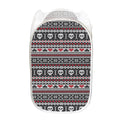 Skull Knitted Pattern Print Mesh Laundry Hamper