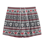 Skull Knitted Pattern Print Mesh Shorts
