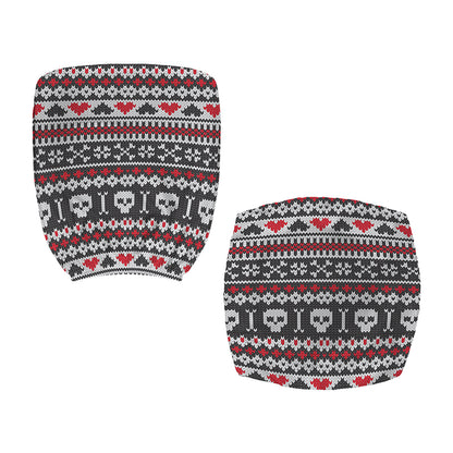 Skull Knitted Pattern Print Office Chair Cover