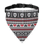 Skull Knitted Pattern Print Over The Collar Dog Bandana