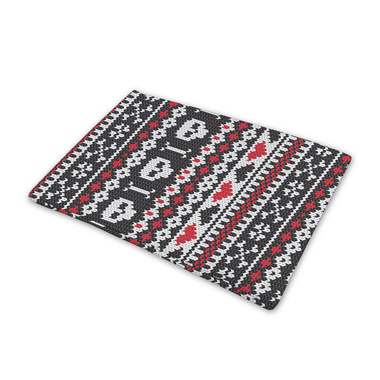 Skull Knitted Pattern Print Pet Cooling Mat Cover