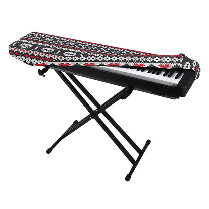 Skull Knitted Pattern Print Piano Keyboard Cover