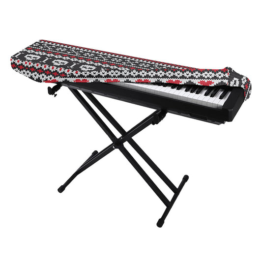 Skull Knitted Pattern Print Piano Keyboard Cover