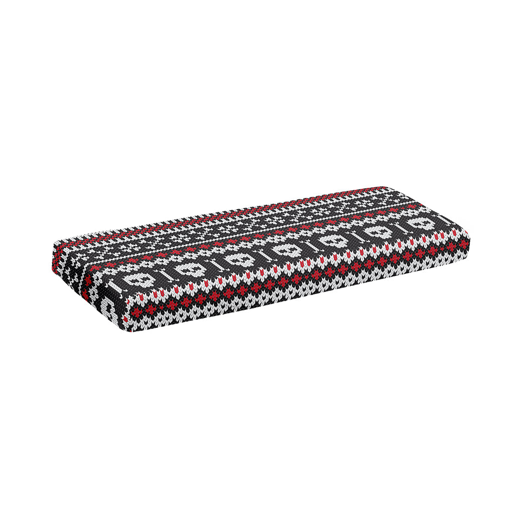 Skull Knitted Pattern Print Piano Keyboard Cover