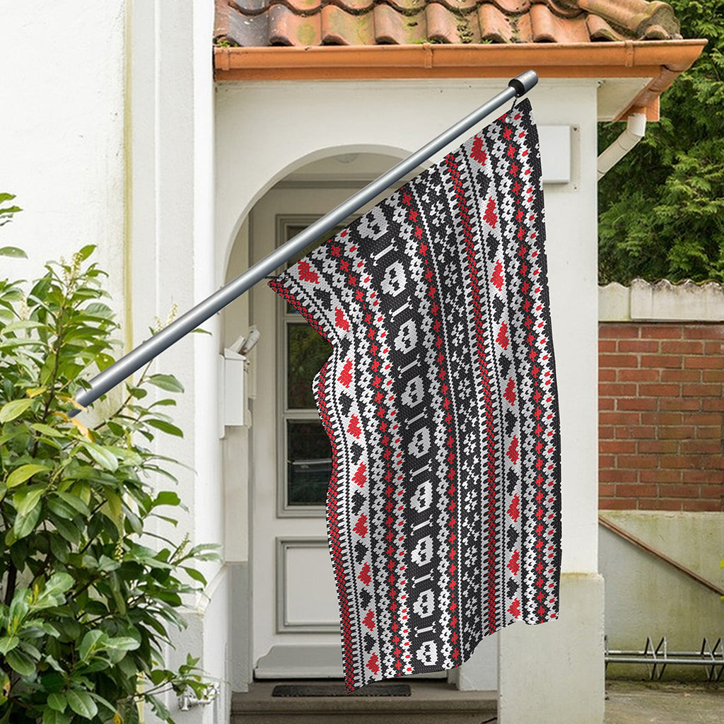 Skull Knitted Pattern Print Polyester Flag