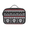 Skull Knitted Pattern Print Portable Lunch Bag