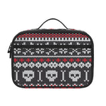 Skull Knitted Pattern Print Portable Lunch Bag